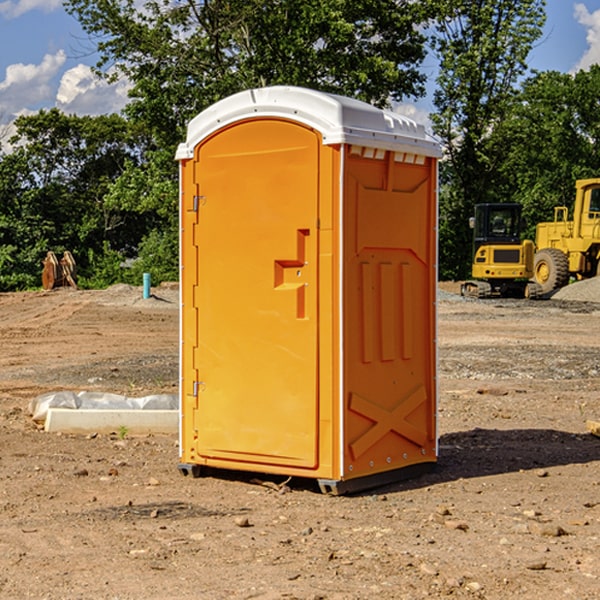 how often are the portable restrooms cleaned and serviced during a rental period in Park County MT